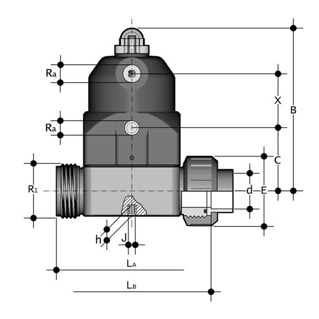 Membraanafsluiter compact pneumatisch - CMUIV/CP-DA
