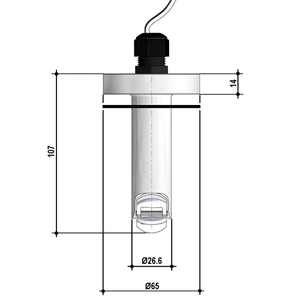 Peddelwiel flowtransmitter tot 110 bar IP68 - F3.20